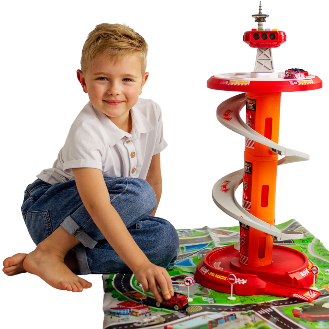 Tor spirala garaż dla samochodzików 3 szt., zabawka dla dzieci, Woopie