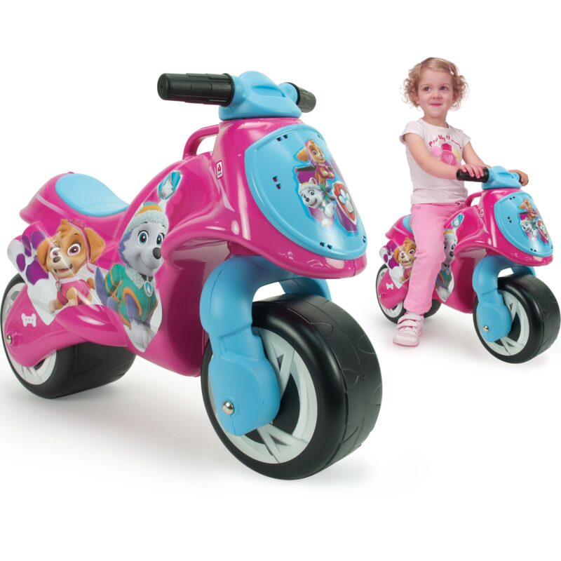 Psi patrol różowy jeździk pchacz motorek biegowy, zabawka dla dzieci, INJUSA
