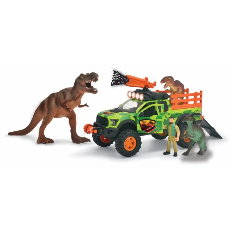 Playlife pojazd do tropienia dinozaurów 25 cm, zabawka dla dzieci, Dickie