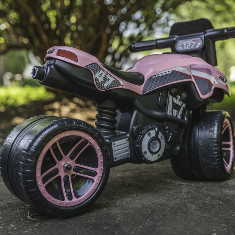 Jeździk racing różowy szerokie koła od 2 lat, zabawka dla dzieci, FALK