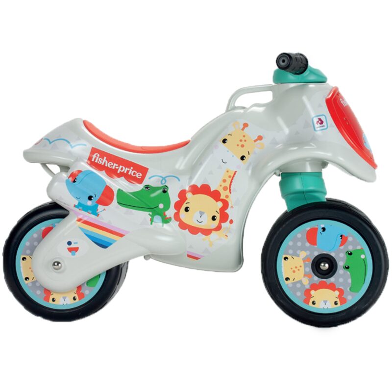 Jeździk trzykołowy fisher-price dla dzieci kolorowy, zabawka dla dzieci, INJUSA