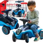 Jeździk next blue bobby car z klaksonem i światłami, zabawka dla dzieci, Big