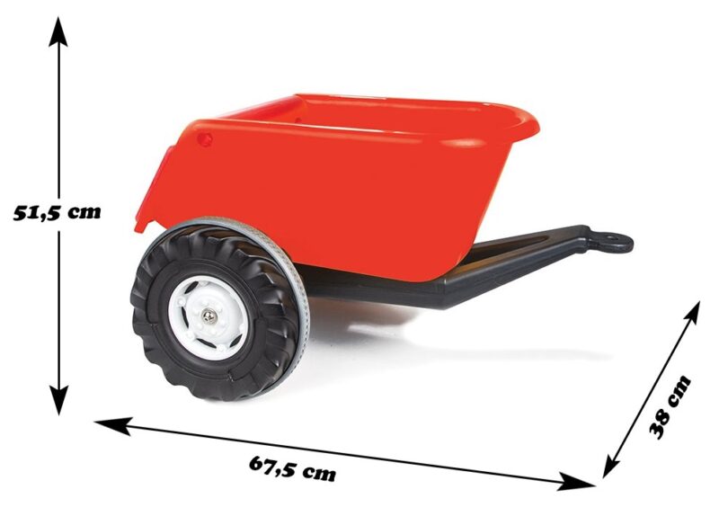 Przyczepka wywrotka super trailer - czerwona, 35 kg, zabawka dla dzieci, Woopie