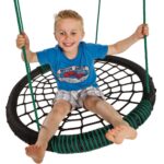 Huśtawka bocianie gniazdo oval zielona do 150 kg, zabawka dla dzieci