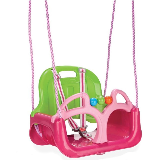 Huśtawka swing 3w1 różowa, zabawka dla dzieci, Woopie