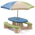 Stół piknikowy z parasolem i ławeczkami, zabawka dla dzieci, Step2