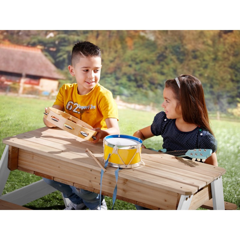 Stół piknikowy nick z ławką i parasolem oraz pojemnikami na wodę/piasek, zabawka dla dzieci, AXI