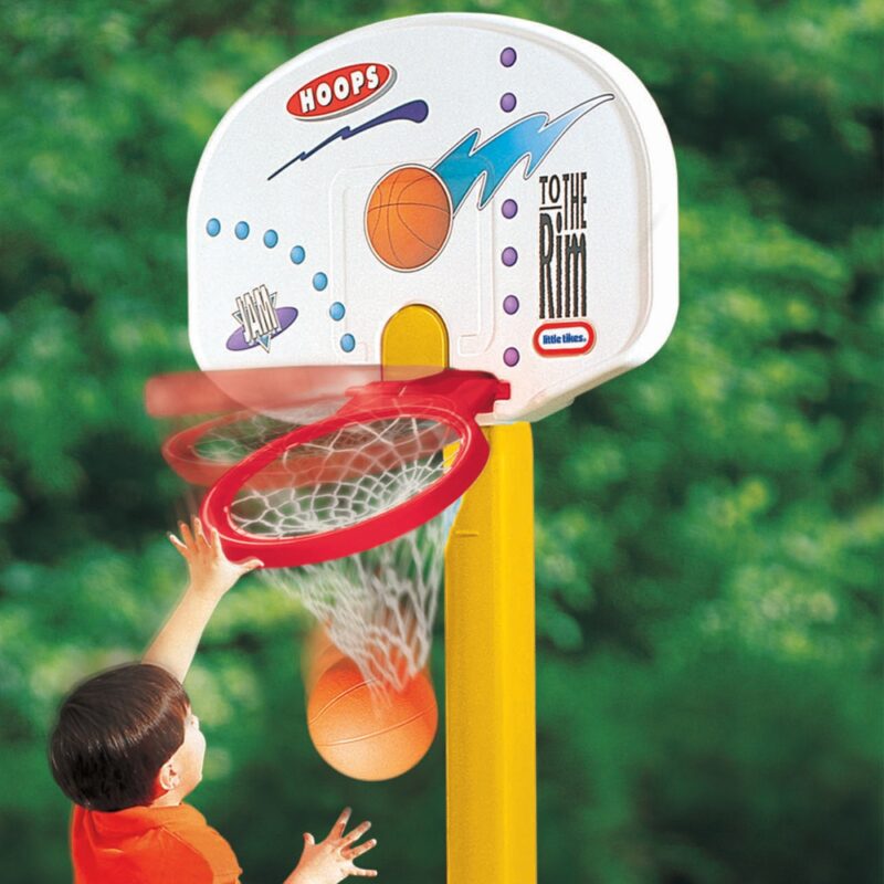 Duża koszykówka dla dzieci regulowana i składana, zabawka dla dzieci, Little Tikes