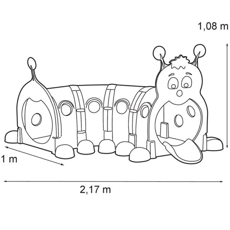 Duży tunel dla dzieci gąsienica xxl modułowy plac zabaw, zabawka dla dzieci, Feber