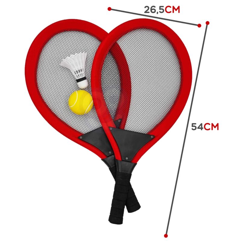 Duże rakietki do tenisa badminton dla dzieci zestaw + piłka lotka, zabawka dla dzieci, Woopie