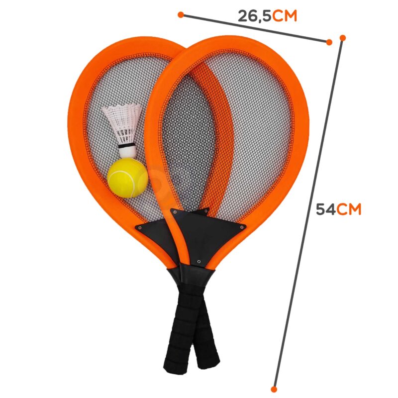 Duże rakietki do tenisa badminton dla dzieci zestaw + piłka lotka, zabawka dla dzieci, Woopie