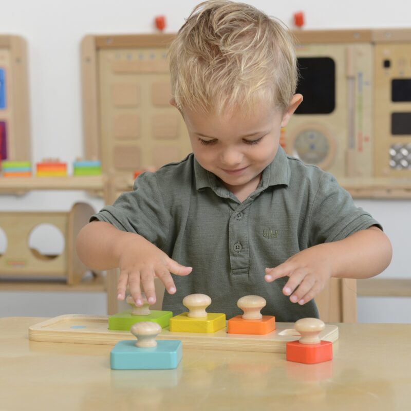 Układanka nauka rozmiarów i kolorów Montessori, zabawka dla dzieci, Masterkidz