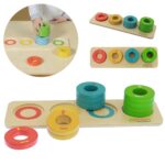 Gra nauka liczenia kolorów rozmiarów układanka Montessori, zabawka dla dzieci, Masterkidz