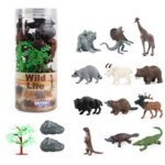 Zestaw figurki dzikie zwierzęta 15 szt., zabawka dla dzieci, Woopie