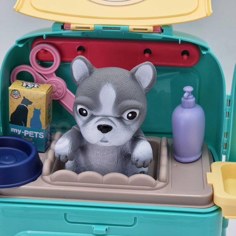 Pies przenośny salon piękoności 2w1 w plecaku transporter, zabawka dla dzieci, Woopie