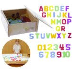 Przezroczyste cyfry i litery 38 szt. Montessori, zabawka dla dzieci, Masterkidz