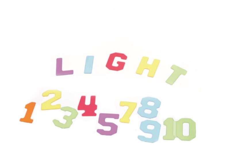 Przezroczyste cyfry i litery 38 szt. Montessori, zabawka dla dzieci, Masterkidz