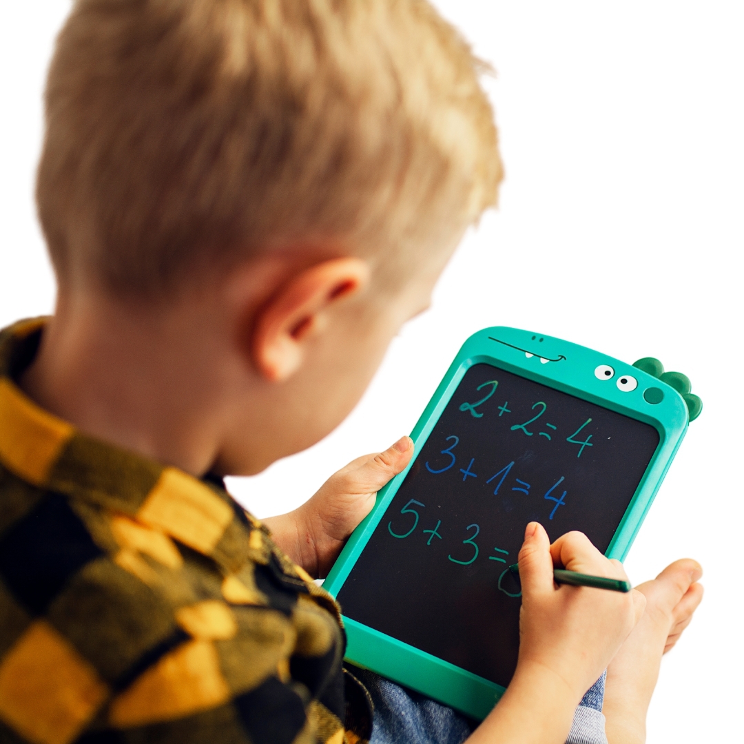 Tablet graficzny 10.5″ dinozaur dla dzieci do rysowania znikopis + rysik, zabawka dla dzieci, Woopie
