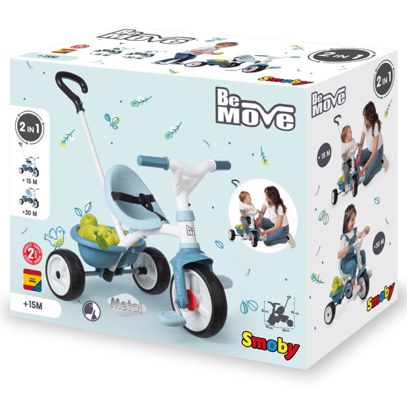 Rowerek trójkołowy be move niebieski, zabawka dla dzieci, Smoby