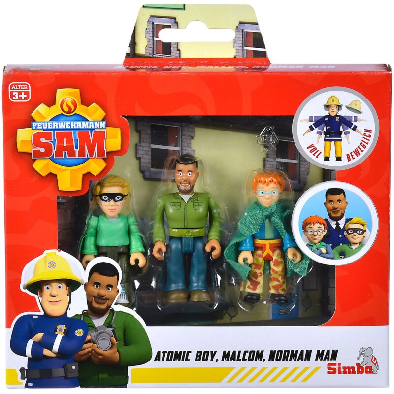 Strażak sam zestaw 3 figurek, zabawka dla dzieci, Simba