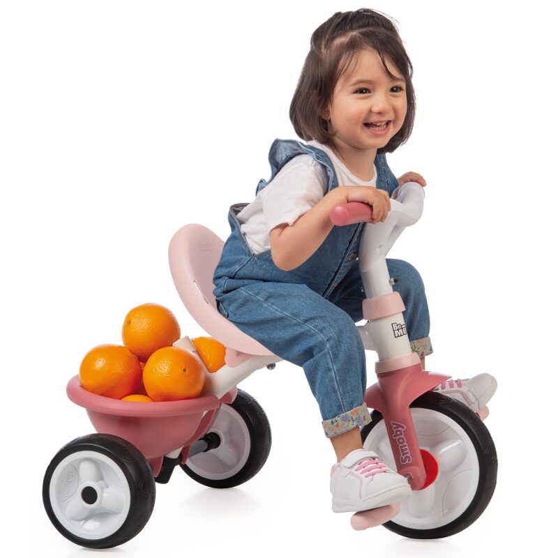 Rowerek trójkołowy be move różowy, zabawka dla dzieci, Smoby