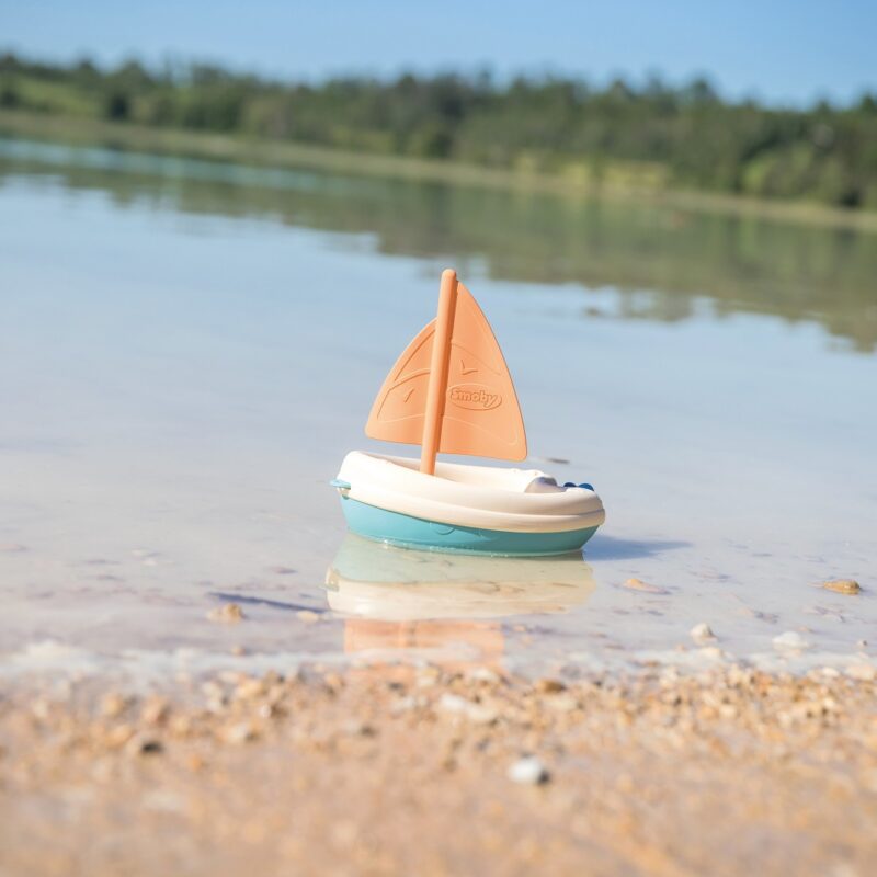 Little green żaglówka łódka do wody z bioplastiku, zabawka dla dzieci, Smoby
