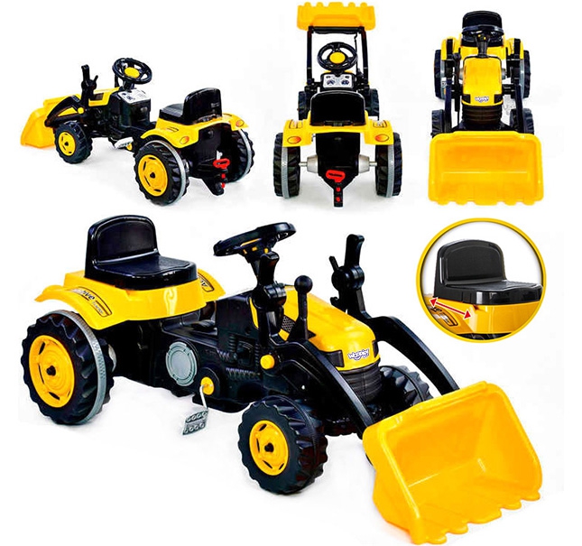 Traktor na pedały farmer maxtrac classic łyżka spychacz, zabawka dla dzieci, Woopie