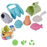 Green zestaw do piasku z pazurami 7 el. biodegradowalny organiczny materiał, zabawka dla dzieci, Woopie