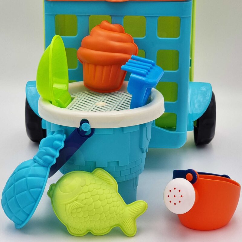 Zestaw do piasku z wózkiem 9 el., zabawka dla dzieci, Woopie