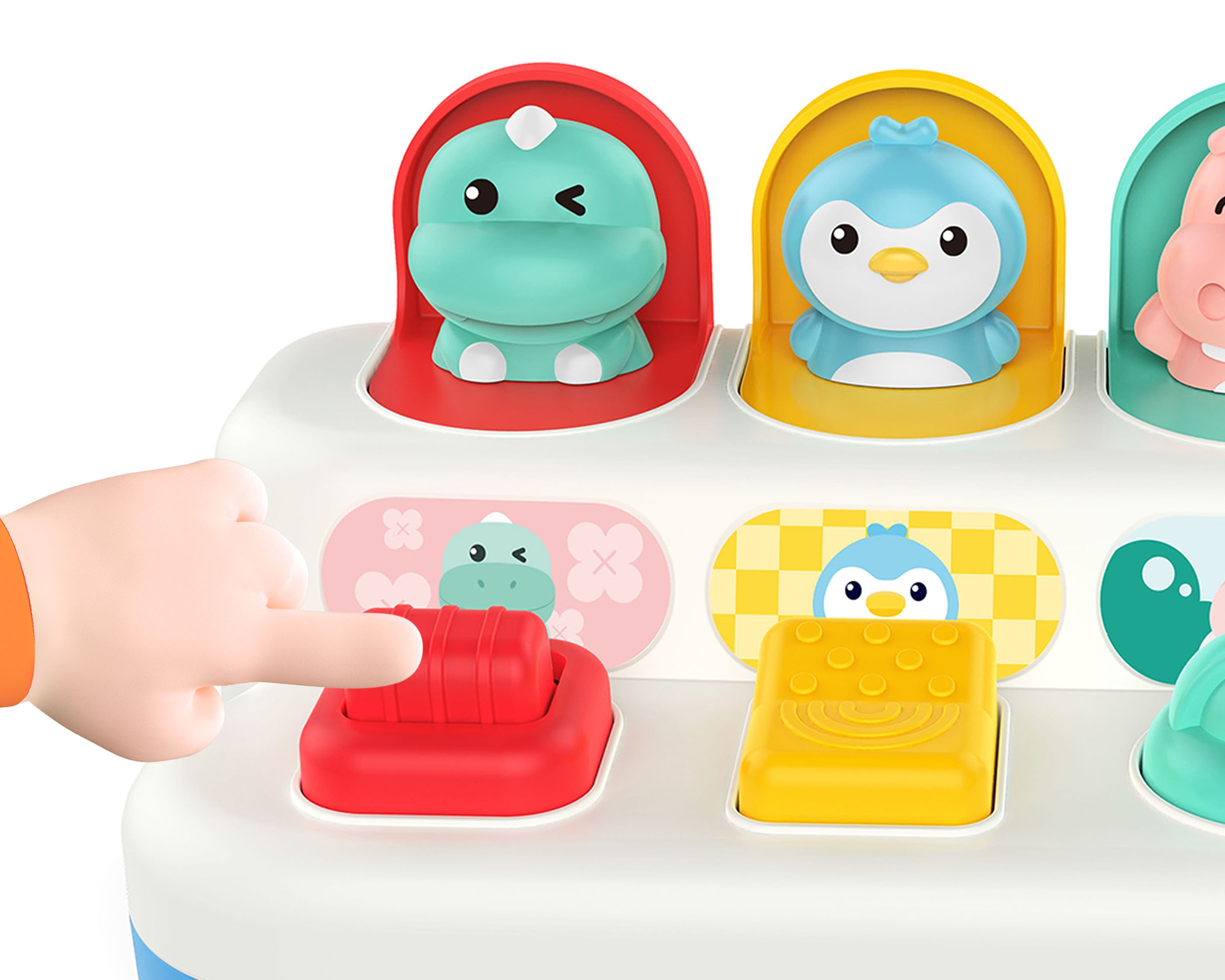 Baby zabawka edukacyjna wyskakujące zwierzątka pop-up, zabawka dla dzieci, Woopie