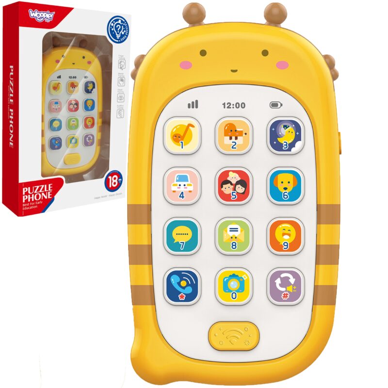 Baby telefonik interaktywny komórka z dźwiękami, zabawka dla dzieci, Woopie