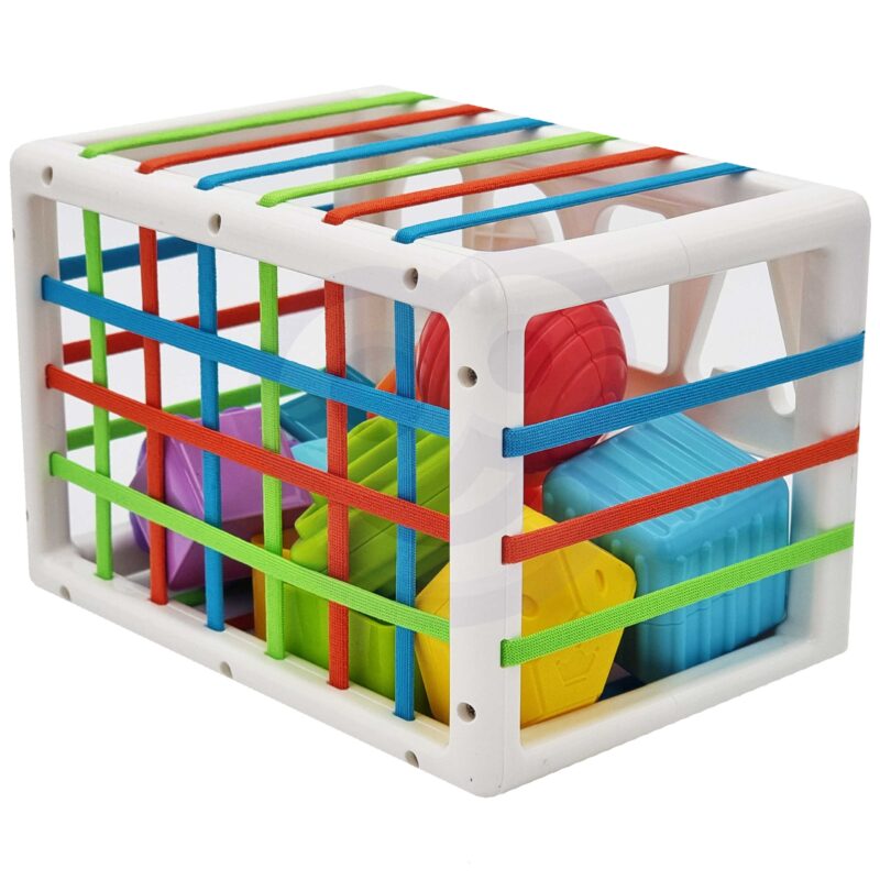 Elastyczna kostka sensoryczna sorter dla dzieci kolorowe kształty alfabet 15 el., zabawka dla dzieci, Woopie