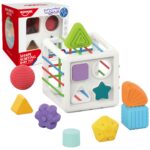 Elastyczna kostka sensoryczna sorter dla dzieci kolorowe kształty 11 el., zabawka dla dzieci, Woopie
