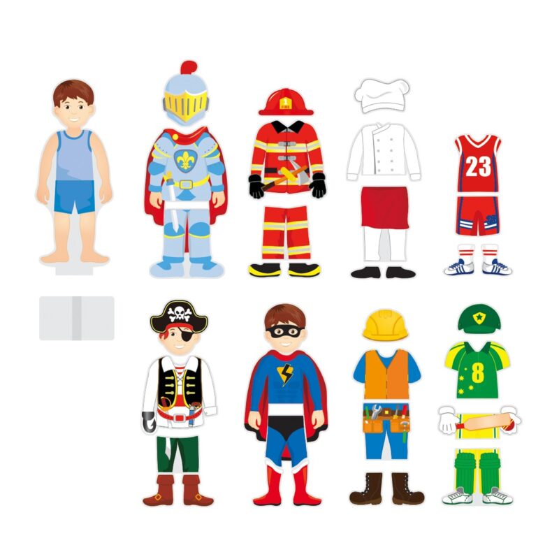 Drewniana układanka magnetyczna ubieranka edukacyjna 8 postaci, zabawka dla dzieci, Viga
