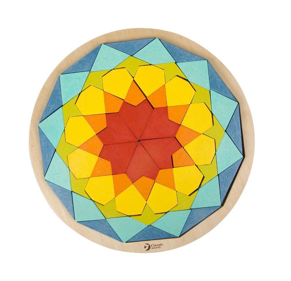Układanka Montessori mozaika tangram wzory kształty i kolory, zabawka dla dzieci, Classic World