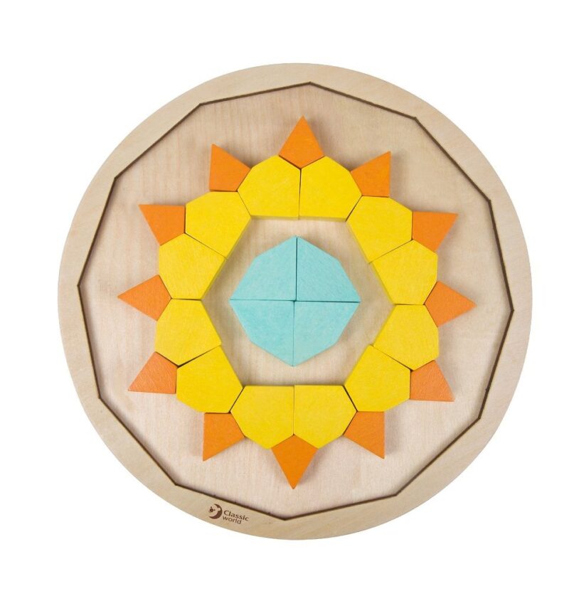 Układanka Montessori mozaika tangram wzory kształty i kolory, zabawka dla dzieci, Classic World