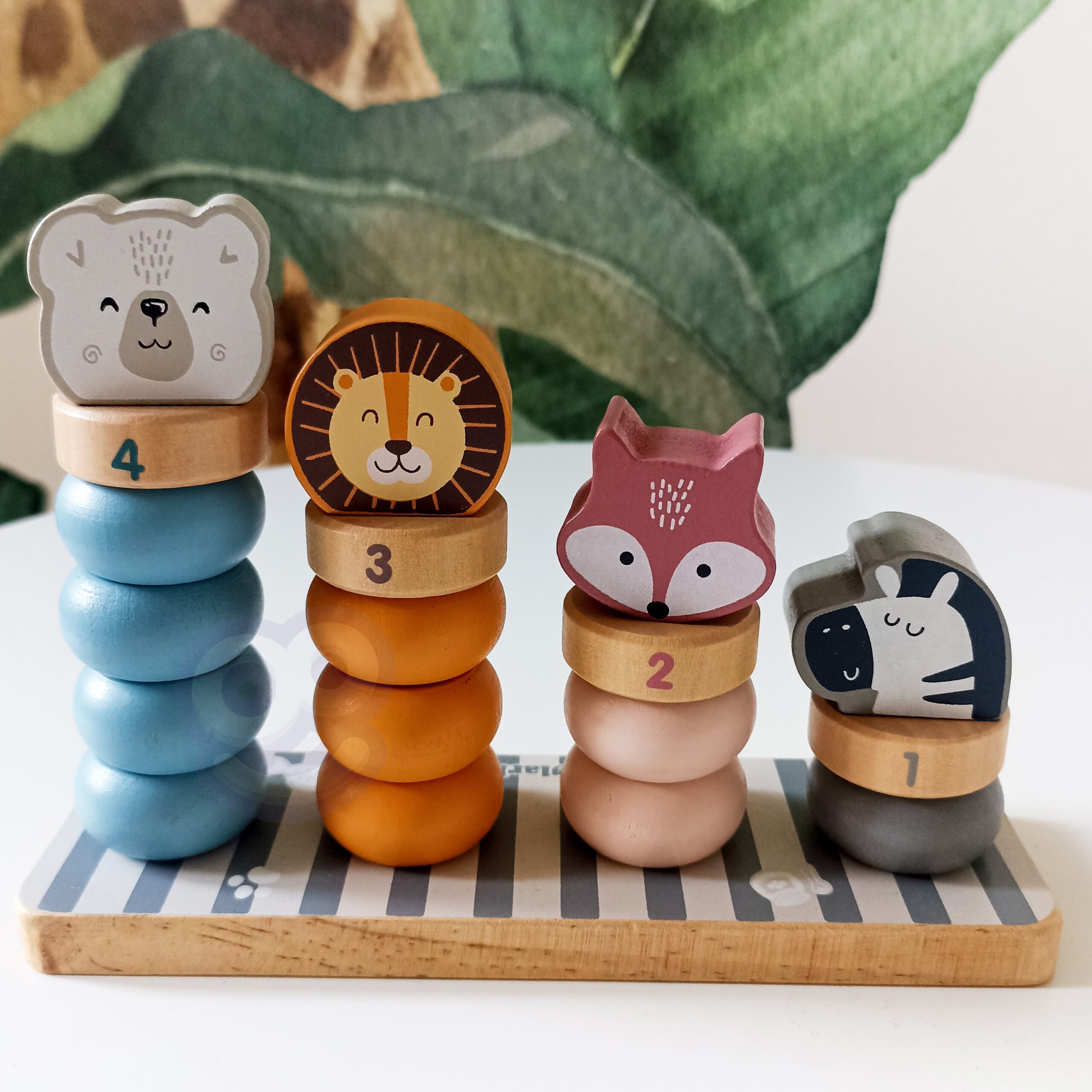 Drewniana układanka edukacyjna ze zwierzątkami Viga PolarB, zabawka dla dzieci