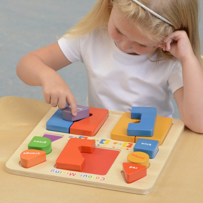 Tablica edukacyjna układanka łączenie mieszanie kolorów Montessori, zabawka dla dzieci, Masterkidz