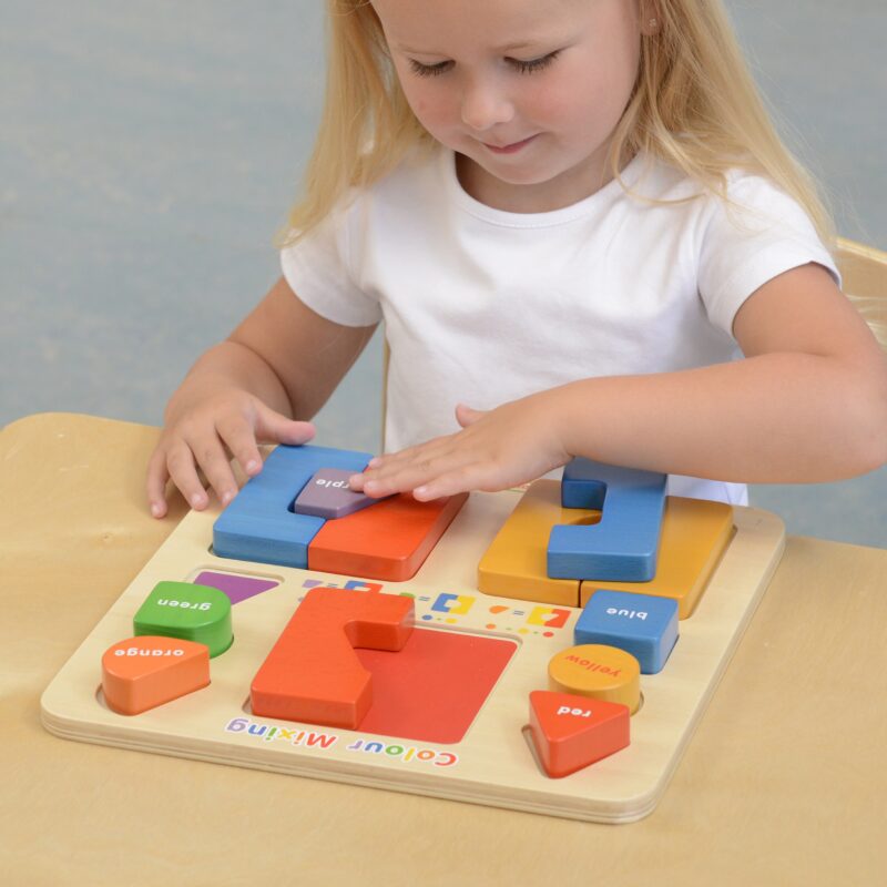 Tablica edukacyjna układanka łączenie mieszanie kolorów Montessori, zabawka dla dzieci, Masterkidz