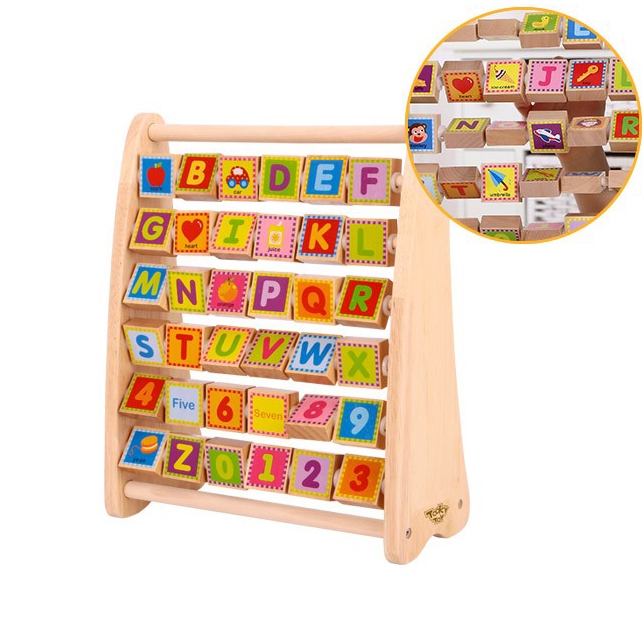 Alfabet nauka liter cyfr liczb słów abacus, zabawka dla dzieci, Tooky Toy