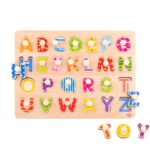 Puzzle układanka Montessori z pinezkami alfabet, zabawka dla dzieci, Tooky Toy
