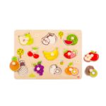 Puzzle układanka Montessori z pinezkami owoce, zabawka dla dzieci, Tooky Toy