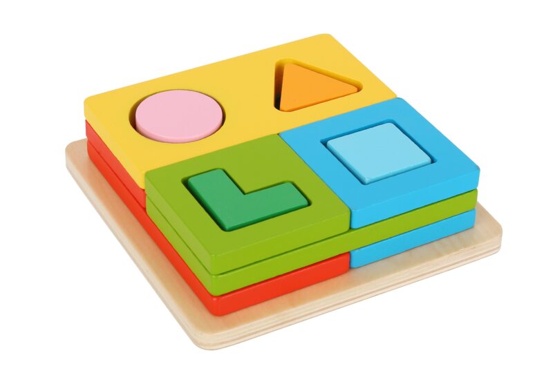 Układanka Montessori kształty i kolory FSC, zabawka dla dzieci, Tooky Toy