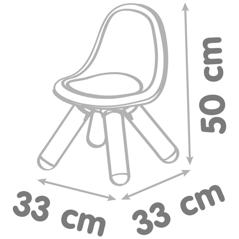 Krzesełko z oparciem ogrodowe do pokoju biało-niebieskie, zabawka dla dzieci, Smoby