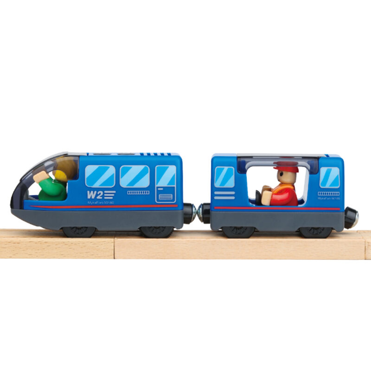 Drewniana kolejka staż pożarna ambulans 70 el., zabawka dla dzieci, Tooky Toy