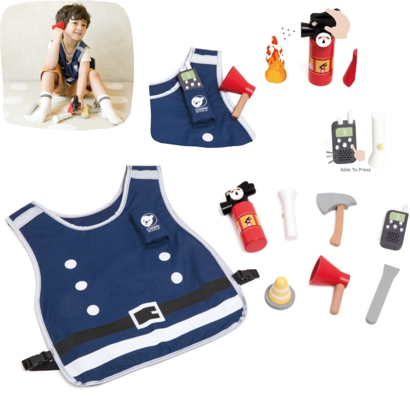 Zestaw małego strażaka strój narzędzia 8 el., zabawka dla dzieci, Classic World