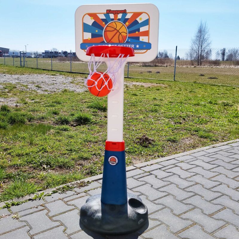 Zestaw koszykówka regulacja 99 - 125 cm + piłka + pompka, zabawka dla dzieci, Woopie