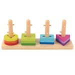 Sorter kształtów z kolorowymi blokami Montessori, zabawka dla dzieci, Tooky Toy