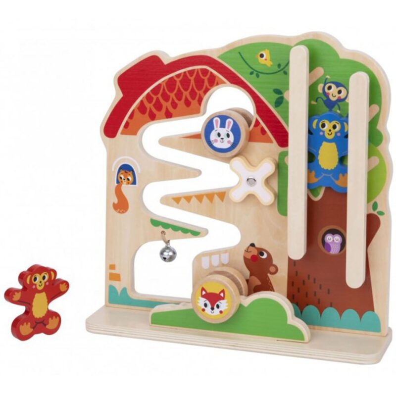 Drewniana tablica manipulacyjna Montessori, zabawka dla dzieci, Tooky Toy
