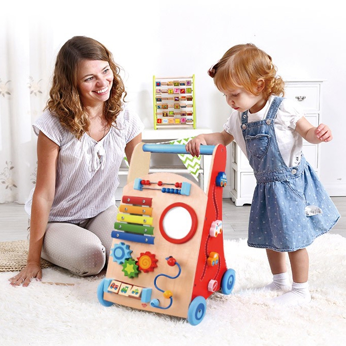 Wielofunkcyjny chodzik pchacz panel edukacyjny dla dzieci, zabawka dla dzieci, Tooky Toy